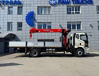 Бортовой грузовик Автомагистраль Спецтехника на FAW J6P с КМУ Kanglim