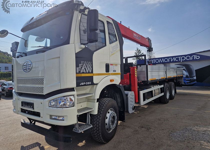 Бортовой автомобиль  FAW CA 3250  с КМУ HORYONG HRS 216