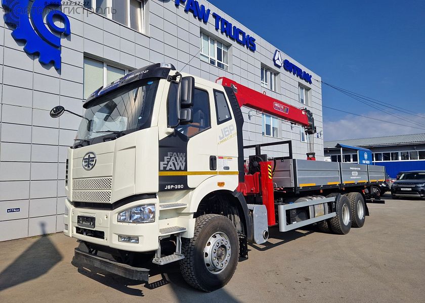Бортовой автомобиль  FAW CA 3250  с КМУ HORYONG HRS 216